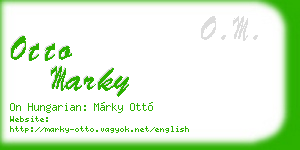 otto marky business card